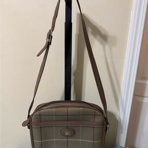 Burberry Brown Plaid Crossbody Bag